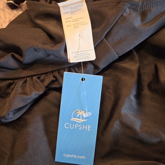 Cupshe Black One Piece Swimsuit Size Large NWT - Picture 3 of 16